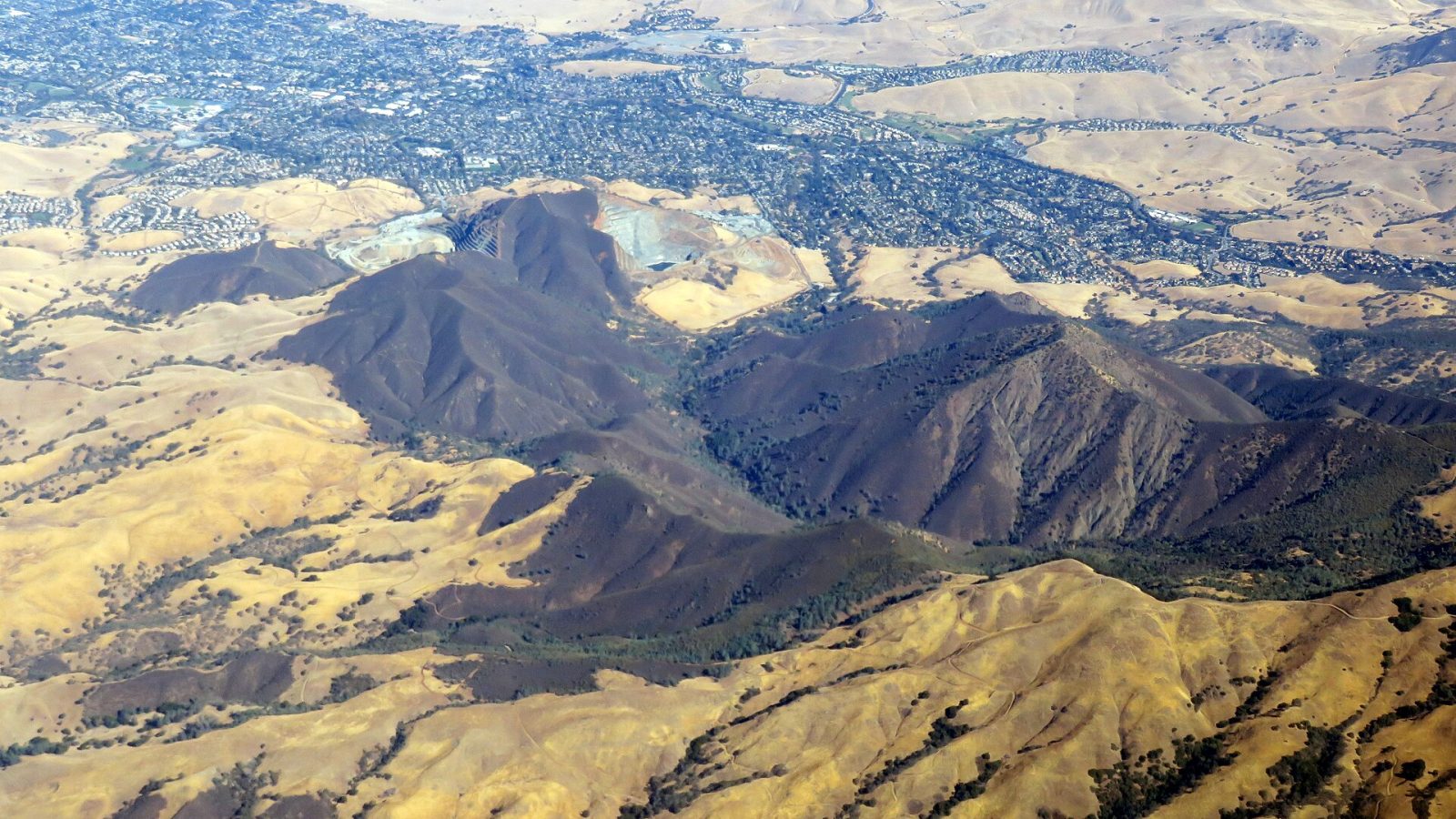 The northwest foothills of Mount Diablo above the corridor